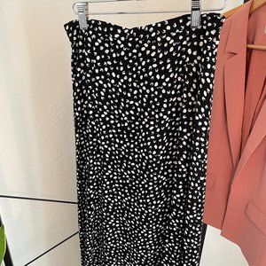 Topshop Midi Skirt - Black & White